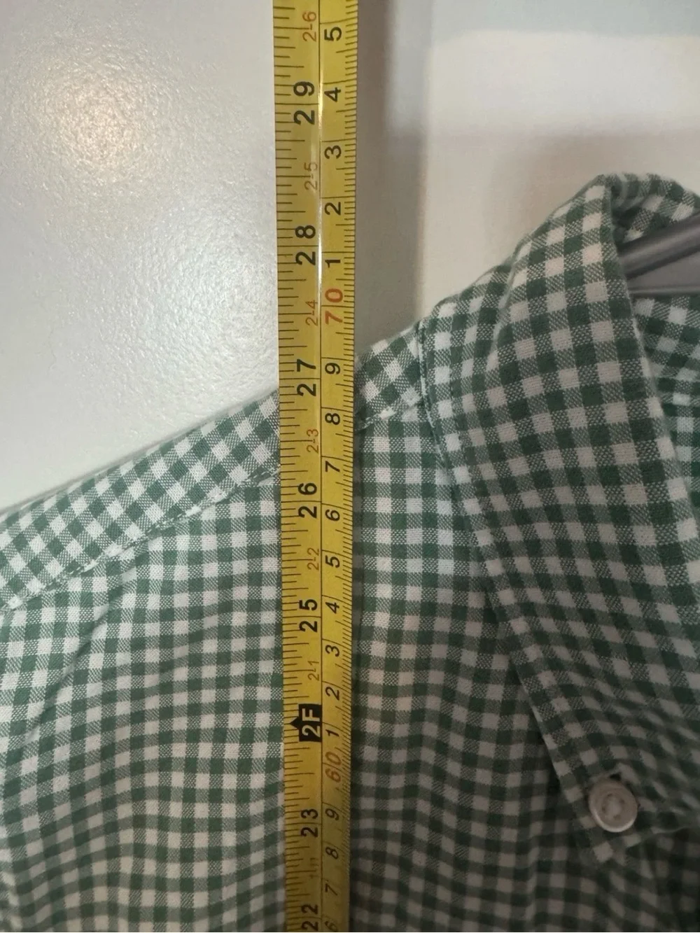J. Crew Green Gingham Button-Down Shirt